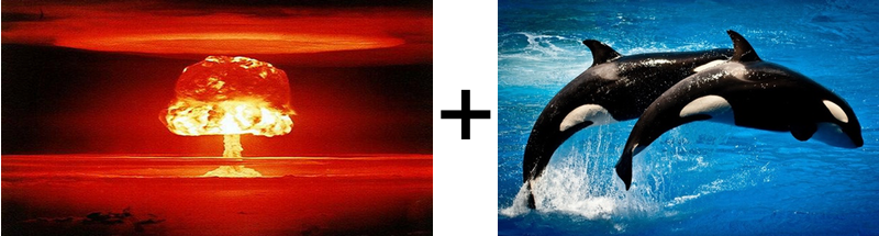 Mushroom cloud + killer whales = tragedy!